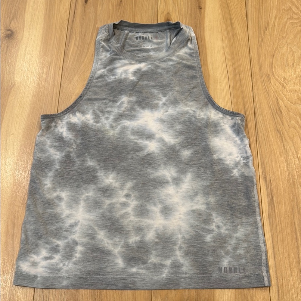 NOBULL Gray Tie-Dye Tank Top